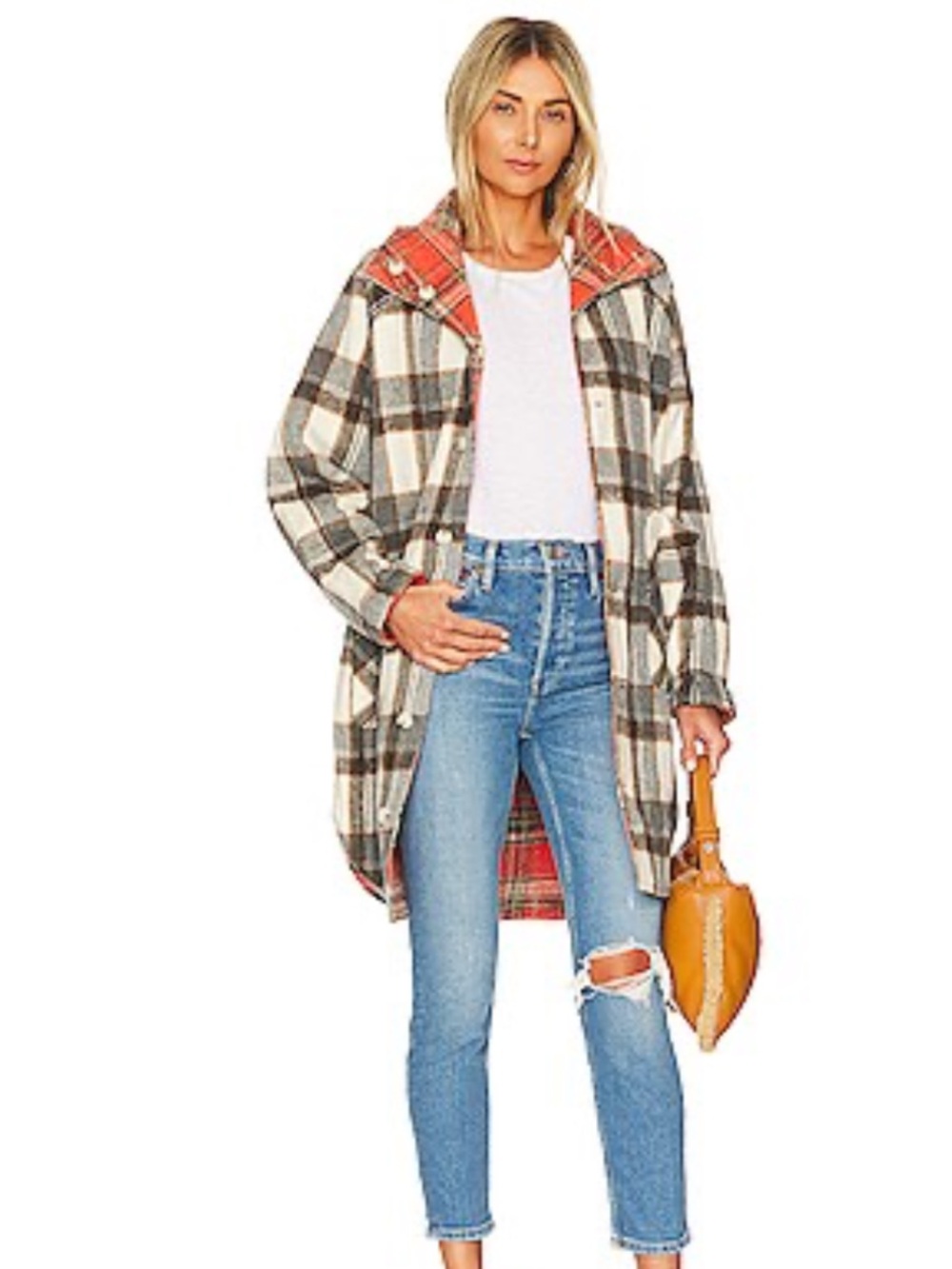 BLANKNYC Reversible Shacket in Table Talk